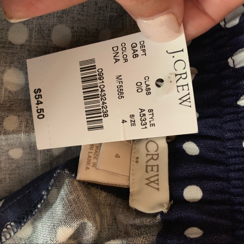 Navy and white polka dot J Crew Shorts - Picture 4 of 4